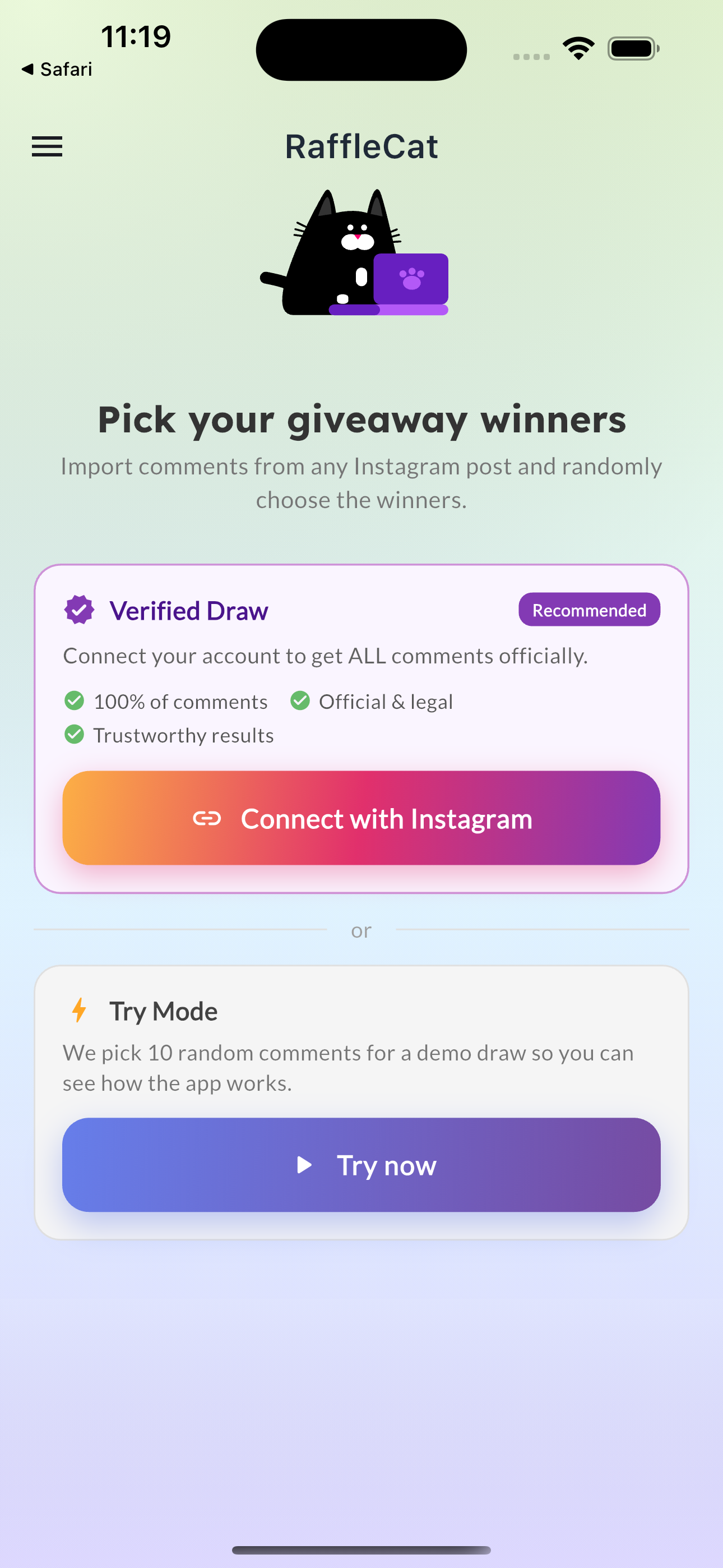 RaffleCat App